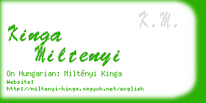 kinga miltenyi business card